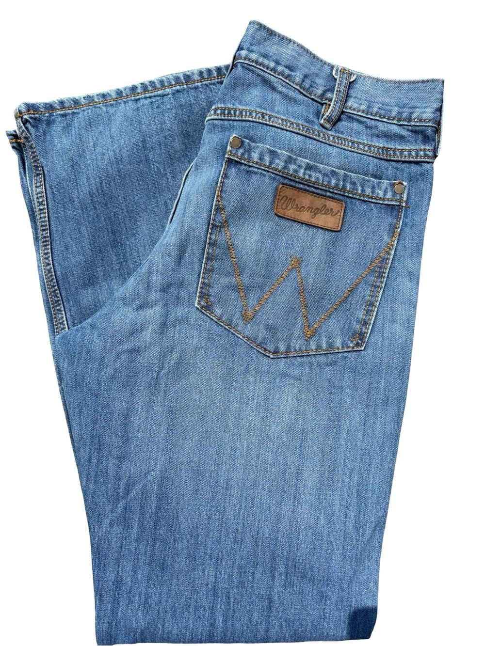 Wrangler Retro Relaxed Boot Jeans Mens 35x34 Western Cowboycore 100% Cotton